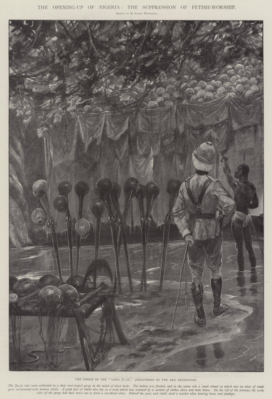 Nijerya'nın Açılımı, Fetiş Tapınmasının Bastırılması by Richard Caton Woodville junior
