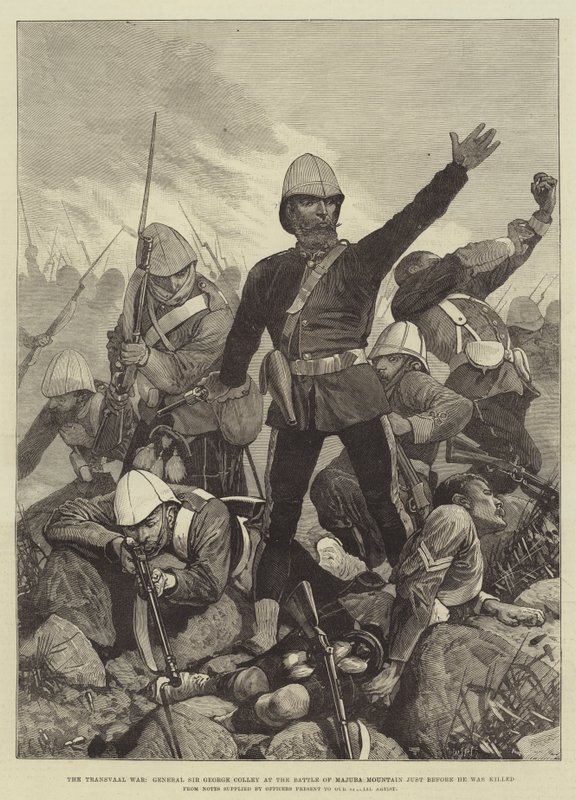 Transvaal Savaşı, General Sir George Colley öldürülmeden hemen önce Majuba Dağı Savaşı
