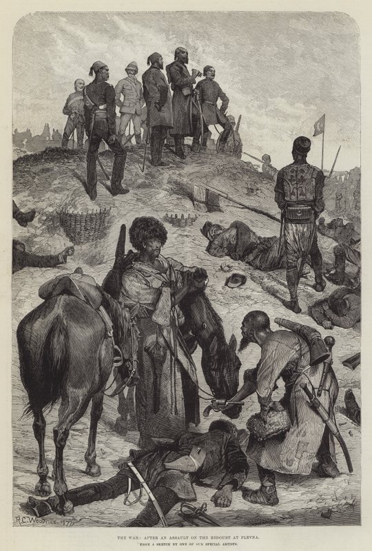 Plevne Tabyasına Saldırı Sonrası Savaş by Richard Caton Woodville junior