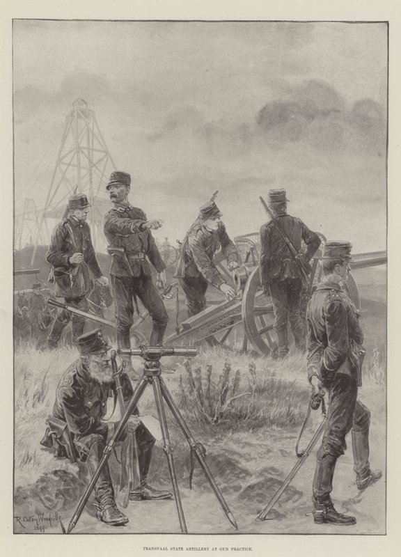 Silah Tatbikatında Transvaal Devlet Topçusu by Richard Caton Woodville junior