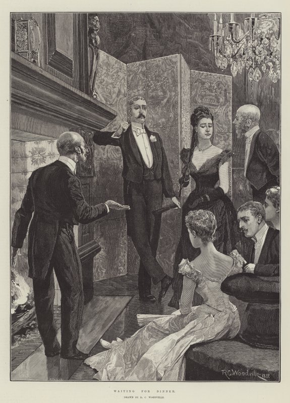 akşam yemeği için bekliyorum by Richard Caton Woodville junior