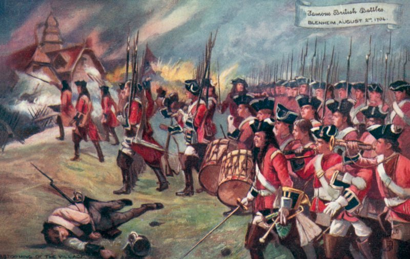 İngiliz birlikleri köyü basıyor, Blenheim Savaşı, Bavyera, İspanyol Veraset Savaşı, 1704 by Richard Caton II Woodville