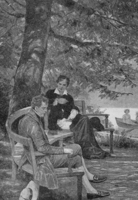 Bu şöhretti, dedi Lord Byron, Tom Moore'un melodilerinden birinin bir tekneden söylendiğini duyduklarında. by Richard Caton II Woodville