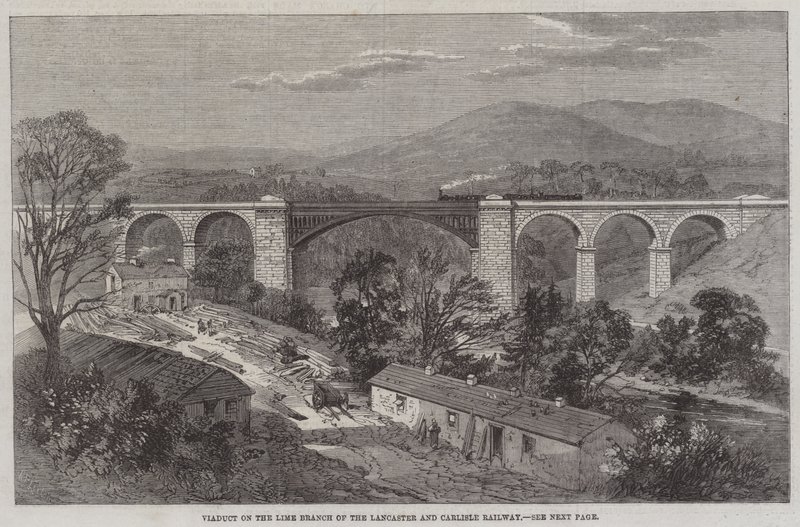 Lancaster ve Carlisle Demiryolunun Kireç Dalındaki Viyadük by Richard Principal Leitch