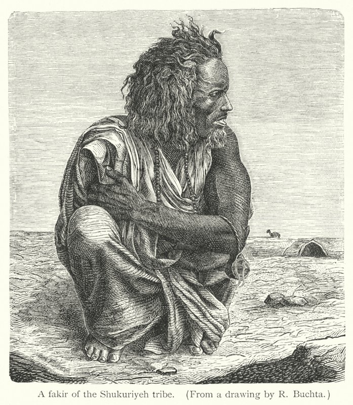 Şukuriye kabilesinden bir fakir (gravür) by Richard (after) Buchta
