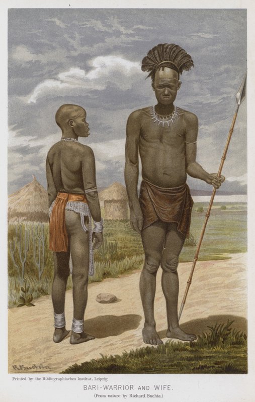 Bari-Savaşçı ve Karısı (chromolitho) by Richard (after) Buchta