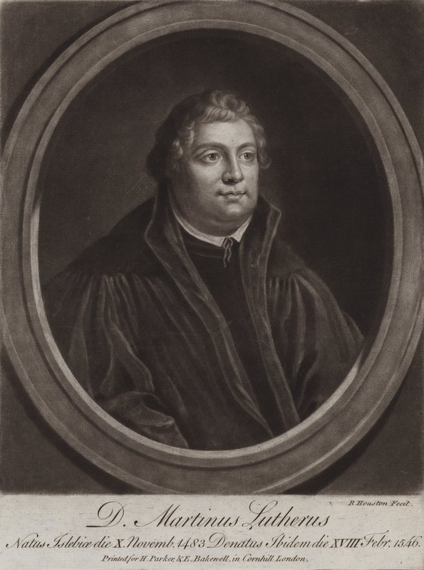 Martin Luther, Alman rahip, ilahiyatçı ve Protestan reformcu (gravür) by Richard (after) Houston