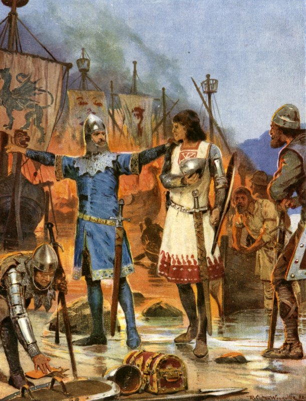 Fitzstephen teknelerini yaktı by Richard Caton II (after) Woodville