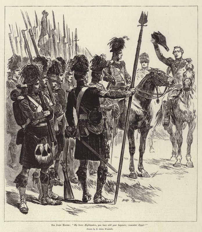 İngiliz Ordusu, Corunna'nın Savaşları by Richard Caton Woodville junior