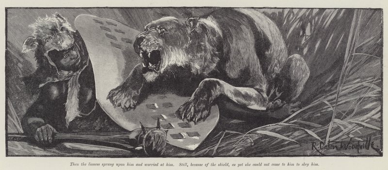 Nada the Lily, by H Rider Haggard  by Richard Caton Woodville junior