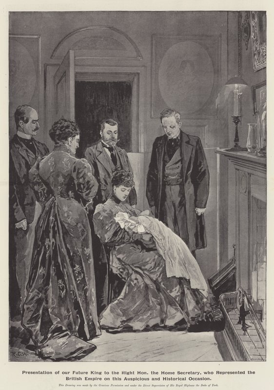 Bu Uğurlu ve Tarihsel Olayda Britanya İmparatorluğunu temsil eden Sayın İçişleri Bakanına Geleceğin Kralımızın Sunumu by Richard Caton Woodville junior