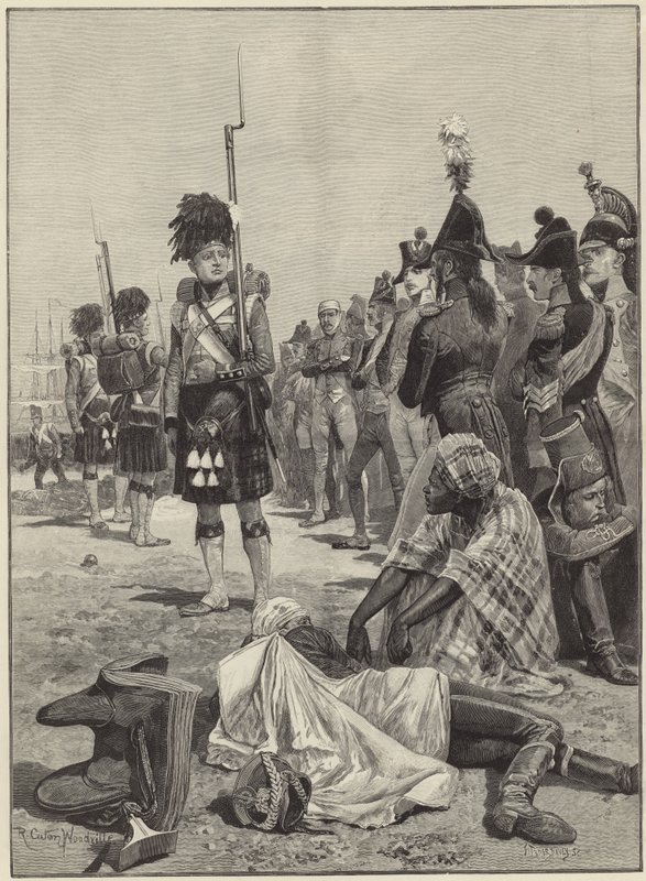 Fransız mahkumları koruyan 42. Highlanders by Richard Caton Woodville junior