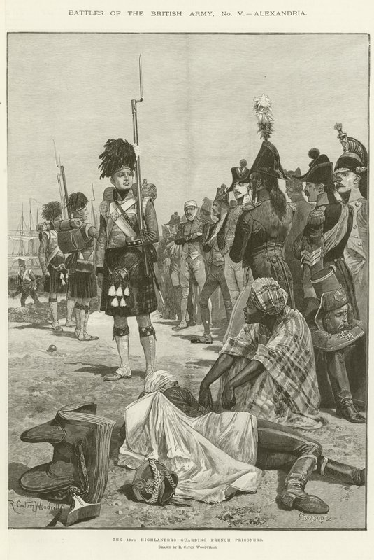 Fransız mahkumları koruyan 42. Highlanders by Richard Caton Woodville junior