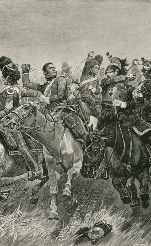 The Gallant Charge of the Scots Greys at the Battle of Waterloo  by Richard Caton Woodville junior
