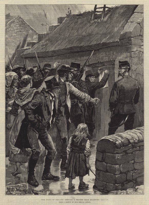 İrlanda Eyaleti, Headford, Galway yakınlarında bir Sürece hizmet ediyor by Richard Caton Woodville junior