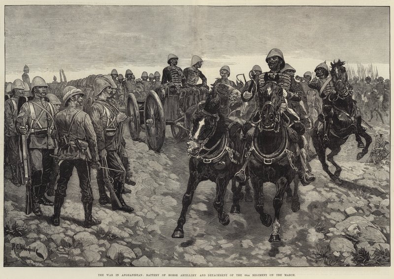 Afganistan'daki Savaş, Mart'ta Atlı Topçu Bataryası ve 66. Alayın Müfrezesi by Richard Caton Woodville junior