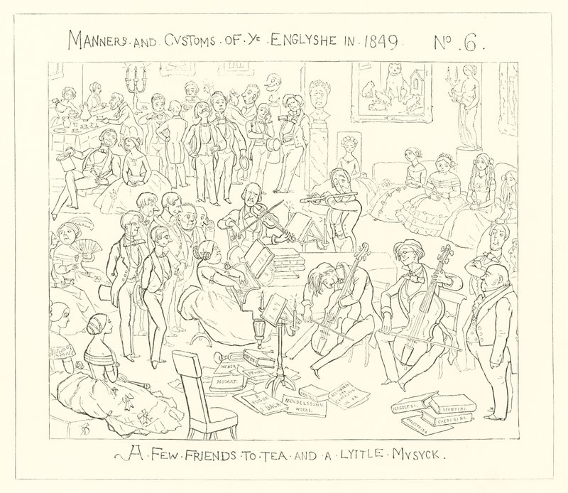 1849, Birkaç arkadaş çay ve biraz müzik by Richard Doyle