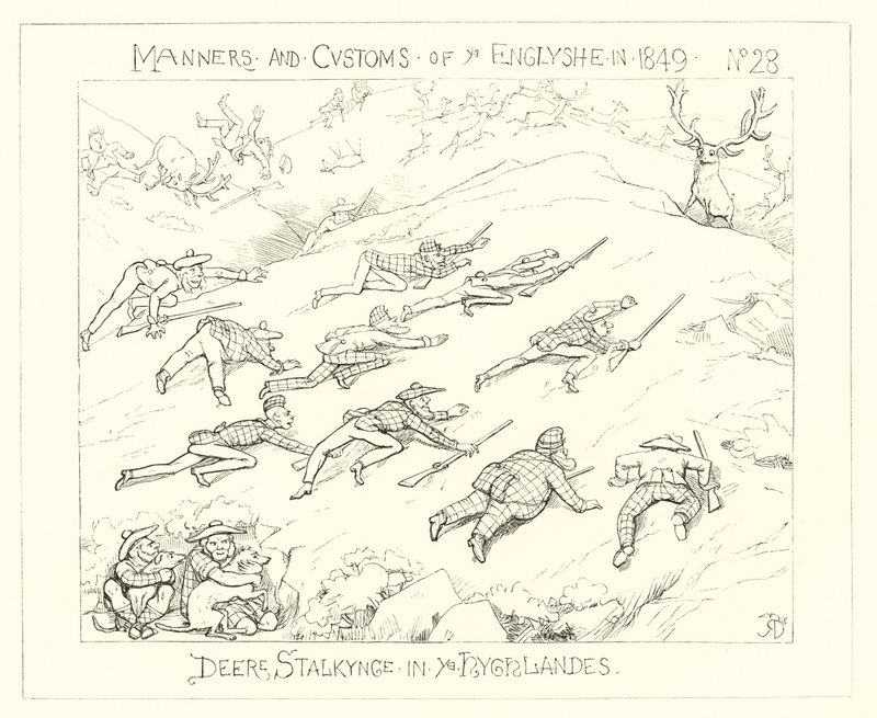 1849, Yaylalarda Geyik Takip by Richard Doyle