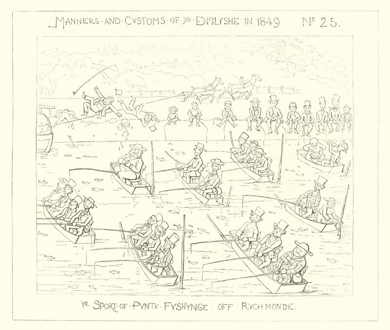 1849, Richmond açıklarında punt balıkçılığı sporu by Richard Doyle