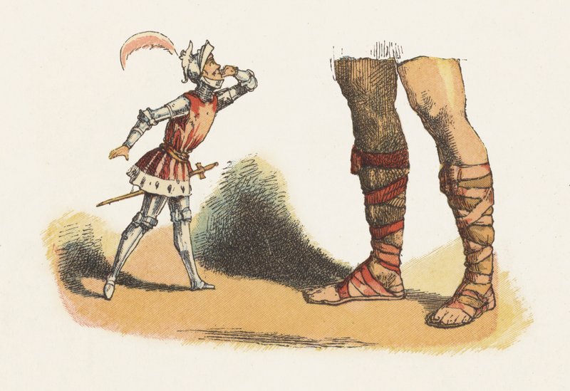 Jack The Giant Killer (renkli taş) için çizim by Richard Doyle