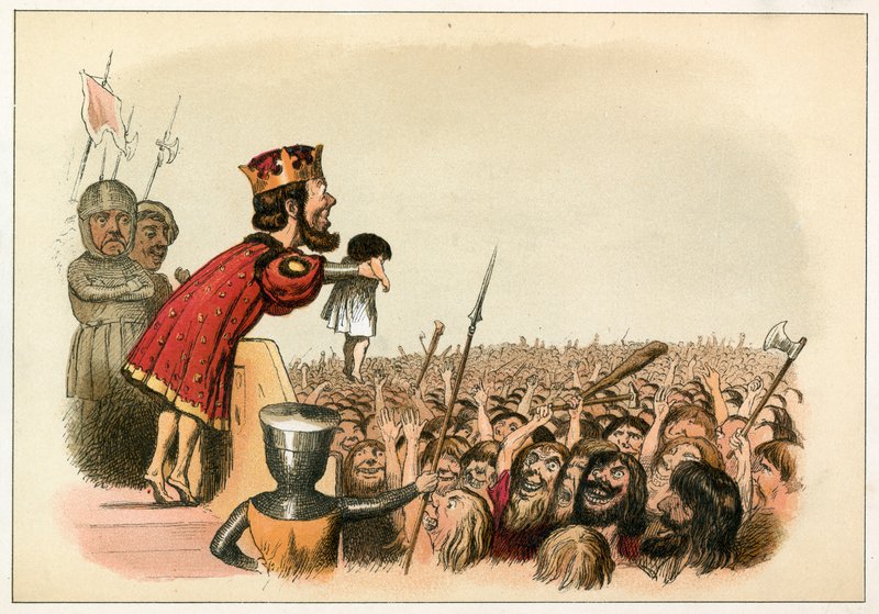 Kral Edward I, Oğlunu Galler Prensi olarak takdim ediyor by Richard Doyle