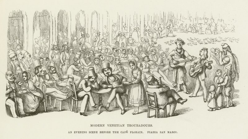 Modern Venedik Troubadours, Cafe Florian, Piazza San Marco