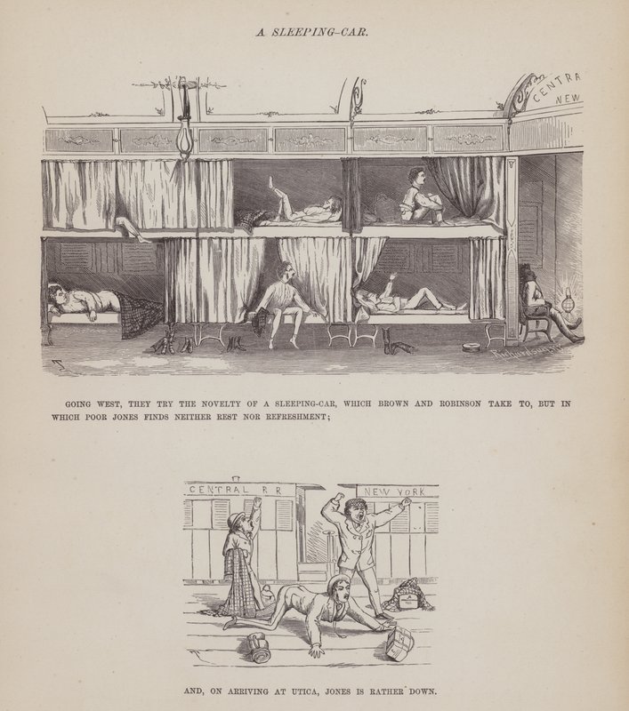 Bay Brown, Jones ve Robinson'ın Amerikan Turu'ndan bir sayfa (gravür) by Richard Doyle