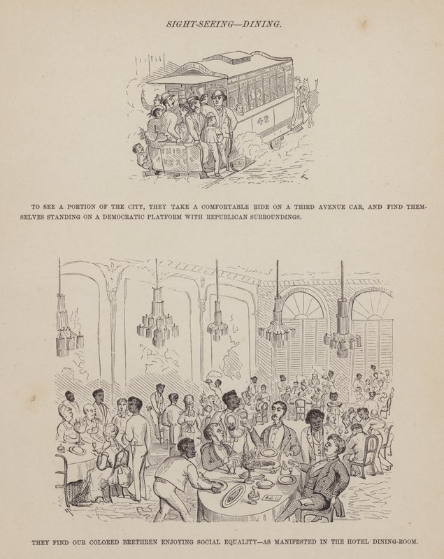 Bay Brown, Jones ve Robinson'ın Amerikan Turu'ndan bir sayfa (gravür) by Richard Doyle