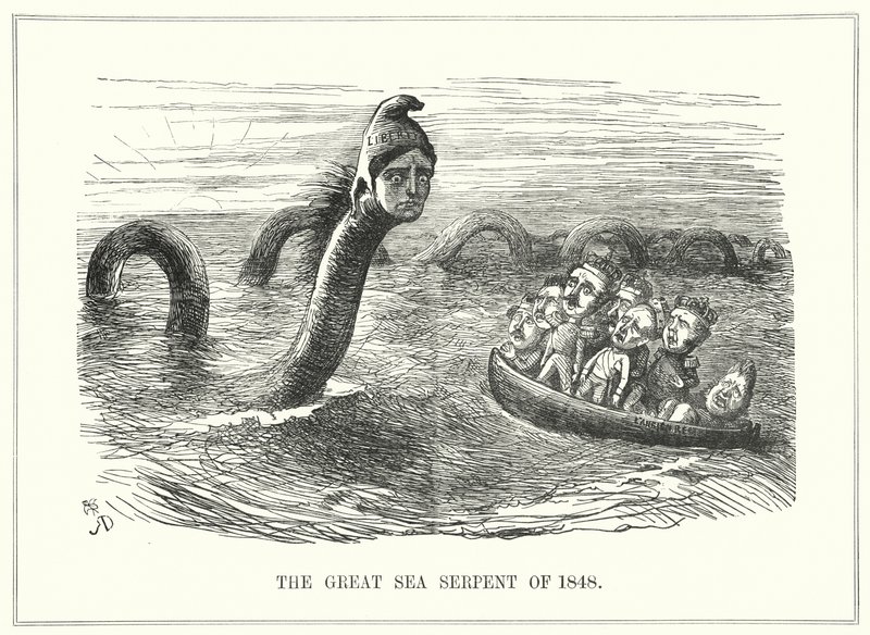 Punch karikatür: 1848 Devrimleri (gravür) by Richard Doyle