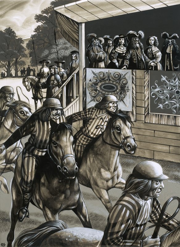 Charles II ve bayan arkadaşları Newmarket Yarışları