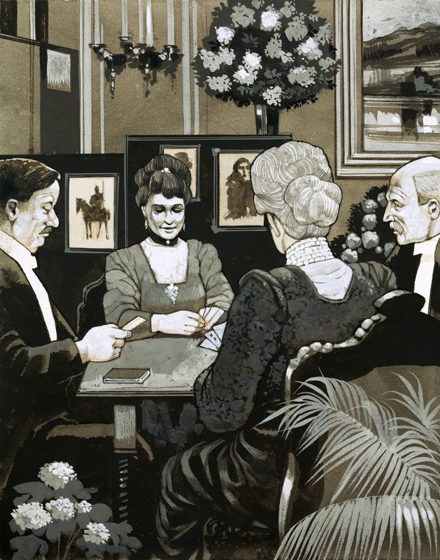 Kır evi partilerinde briç oynayarak çok zaman geçirilirdi by Richard Hook