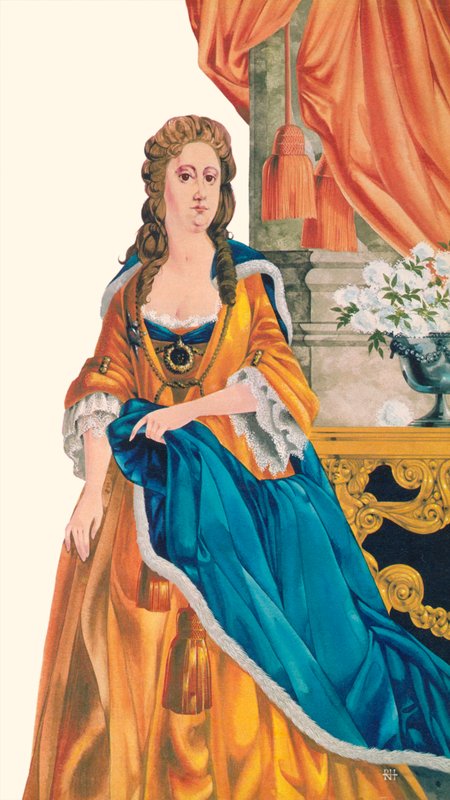 Kraliçe Anne (renkli lito) by Richard Hook