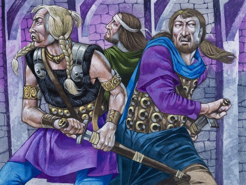 Sör Galahad, Percival ve Bors ile birlikte by Richard Hook