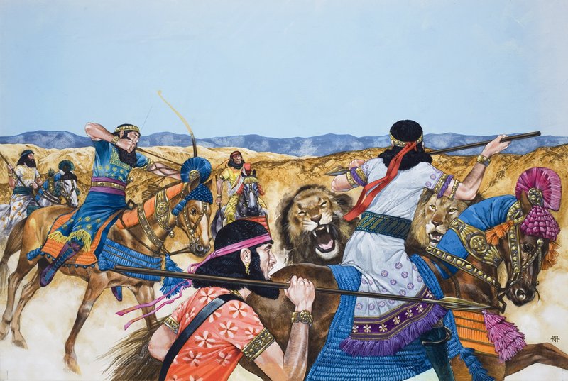 Savaşçılar (kağıt üzerine guaj) by Richard Hook