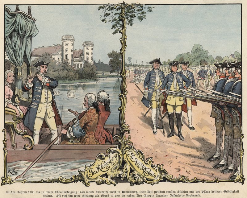 Rheinsberg ve Neuruppin de Prusya Veliaht Prensi Frederick by Richard Knoetel