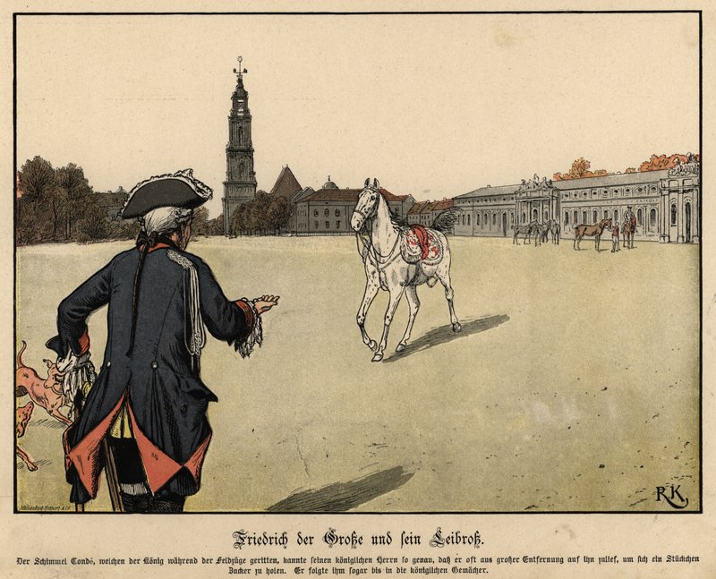 Prusya Kralı Büyük Frederick ve en sevdiği atı by Richard Knoetel