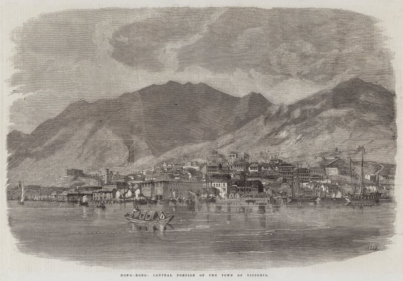 Hong-Kong, Victoria Kasabasının Orta Kısmı by Richard Principal Leitch