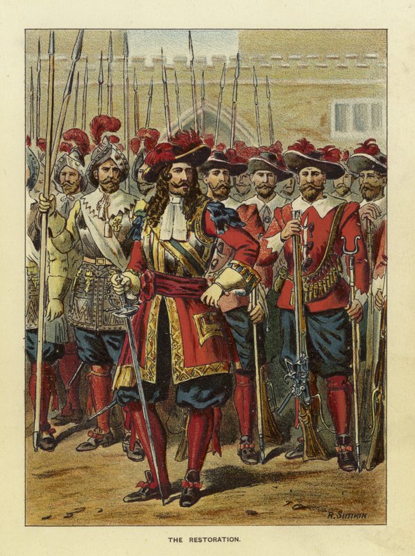Epochs of the British Army - The Restoration  by Richard Simkin