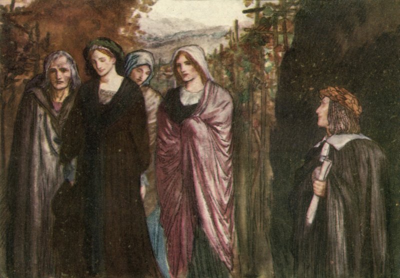 Come pensive Nun, devout and pure, Sober, steadfast, and demure  by Robert Anning Bell