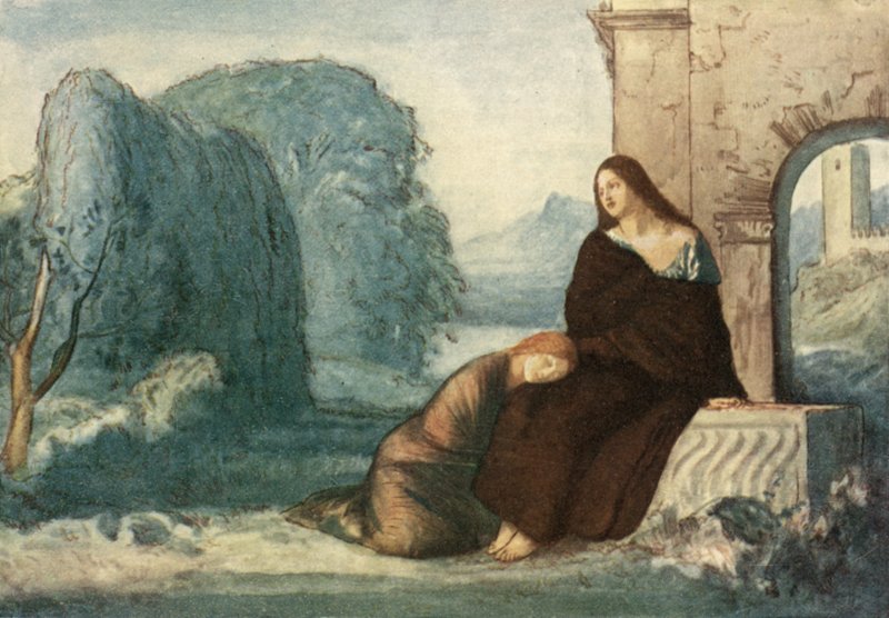 Müzik, yumuşak sesler öldüğünde, Hafızada titrer by Robert Anning Bell