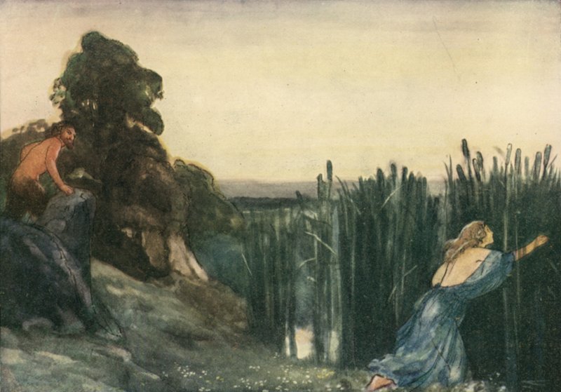 Pan Syrinx hızından sonra yaptı by Robert Anning Bell