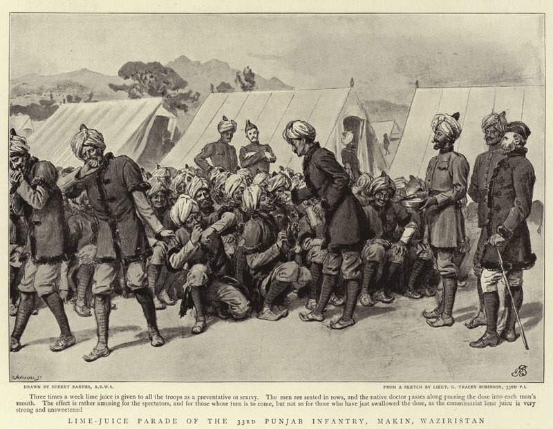 33. Pencap Piyadesinin Limon Suyu Geçit Töreni, Makin, Waziristan by Robert Barnes