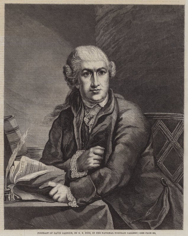 David Garrick'in Portresi by Robert Edge Pine