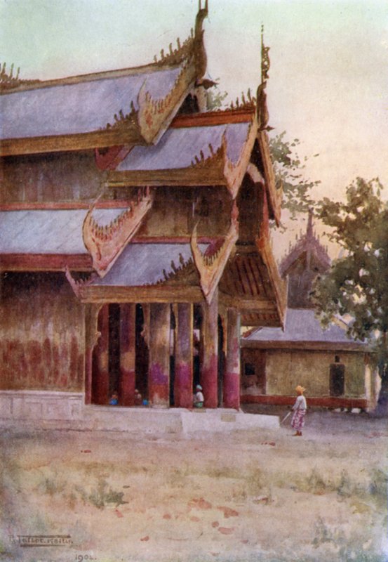 A Portico of the Palace, Mandalay  by Robert George Talbot Kelly