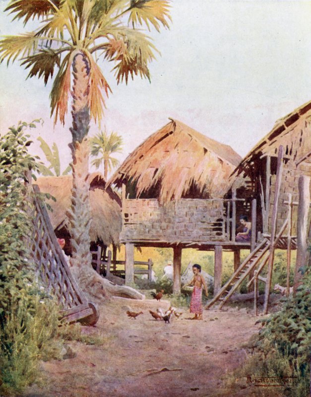 Entrance to the Village of Kyet-thoung-doung  by Robert George Talbot Kelly