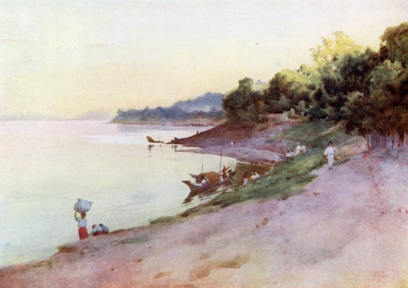 Evening at Thayetmyo  by Robert George Talbot Kelly