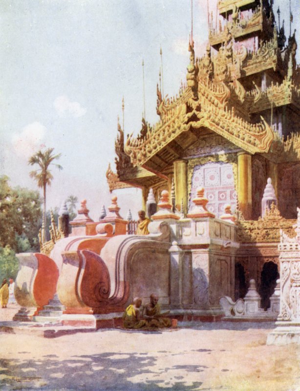 Portico of the Queens Golden Monastery, Mandalay  by Robert George Talbot Kelly