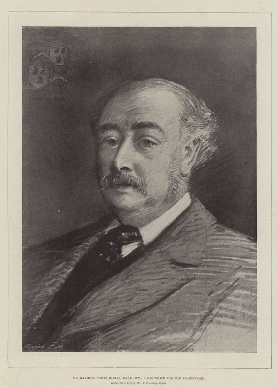 Sir Matthew White Ridley, Baronet, Milletvekili, Konuşmacı Adayı by Robert Ponsonby Staples