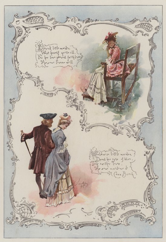 Lovesick Little Maiden (chromolitho) by Robert Sauber