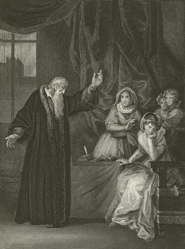Mary Queen of Scots reproved by Knox  by Robert Smirke